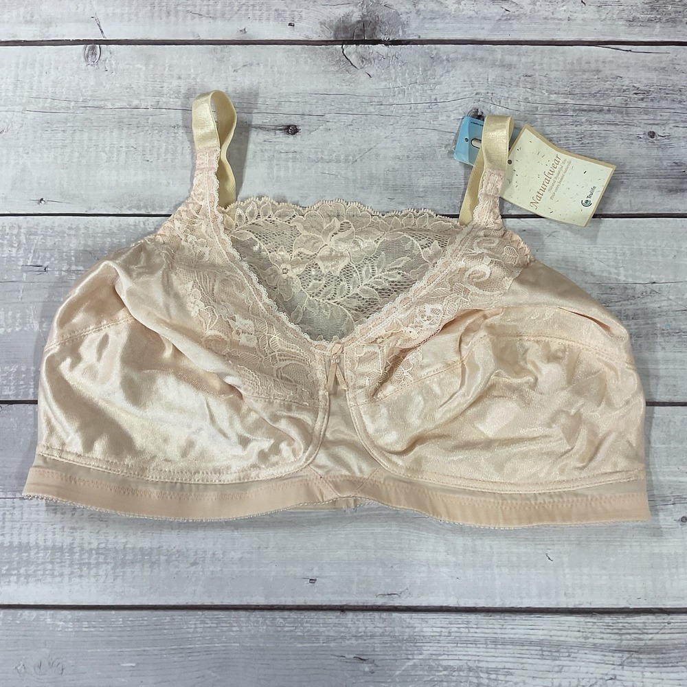 Trulife Naturalwear Mastectomy Bra Womens‎ 44DDD Nude Cami Style Wireless 4019